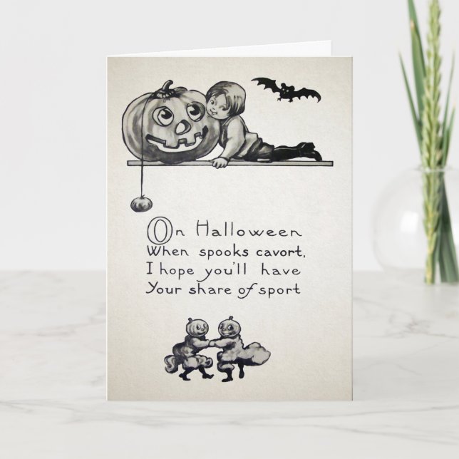 Carte vintage Halloween Spooks (Devant)