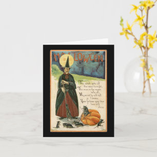 Carte Vintage Halloween Witch