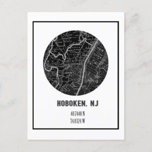 Carte Vintage Hoboken New Jersey