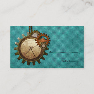 Carte vintage Horloge, Turquoise