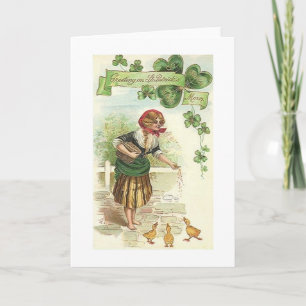 Carte vintage irlandaise du matin St. Patrick's Da