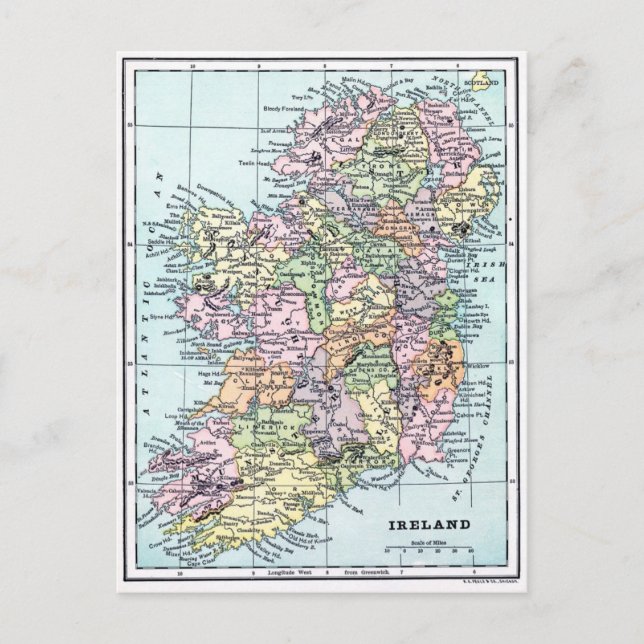 Carte vintage - Irlande (Devant)