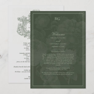 Carte Vintage Jardin Botanique Mariage Itinéraire