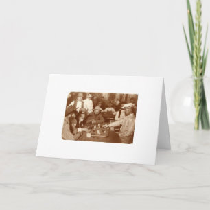 Carte Vintage - Jeu dans un Salon,