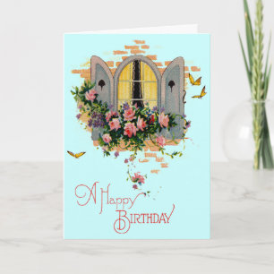 Carte Vintage Joyeux anniversaire