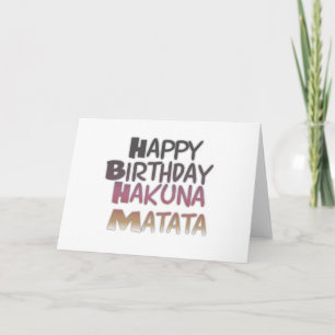 Carte Vintage Joyeux anniversaire Hakuna Matata idées