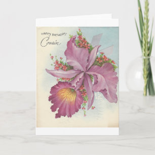 Carte Vintage Joyeux Cousin d'anniversaire