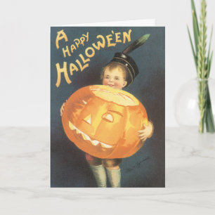 Carte Vintage Joyeux Halloween par Ellen Clapsaddle