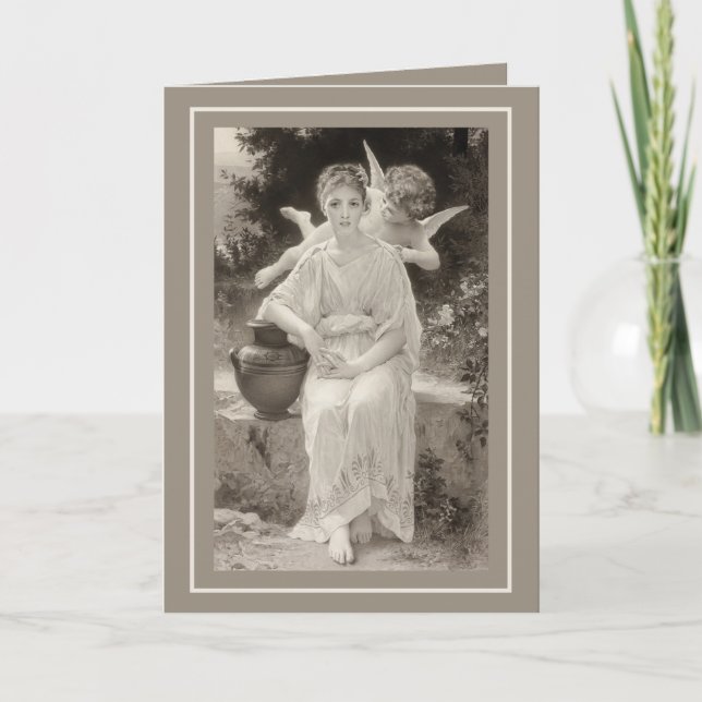Carte Vintage Le Premier Chuchotement d'Amour (Devant)