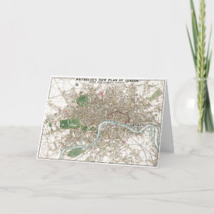 Carte Vintage London City Plan Antique