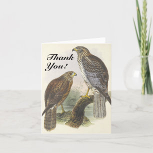 Carte Vintage Look Birds "Merci !"