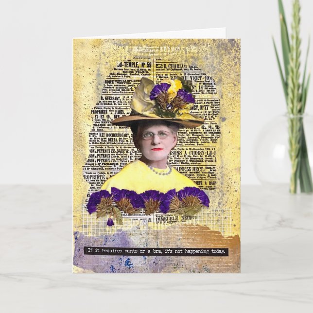 Carte "Vintage Look" Cope Salutation (Devant)