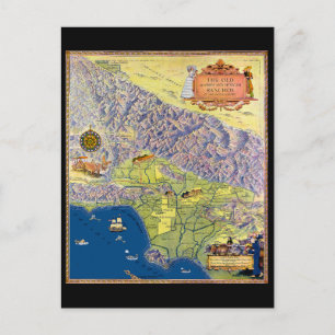 Carte vintage Los Angeles Pictorial