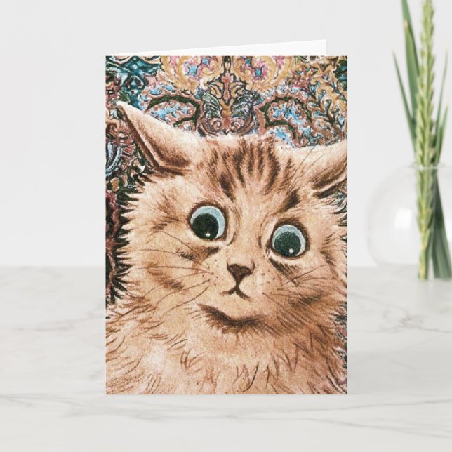 Carte vintage Louis Wain Wallpaper Cat (Devant)