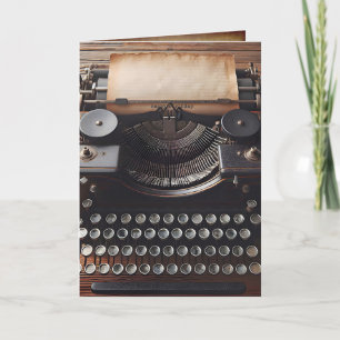 Carte Vintage machine à écrire Joyeux anniversaire