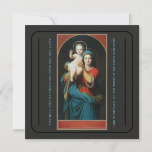 CARTE VINTAGE MADONNA ET ENFANT CHRIST
