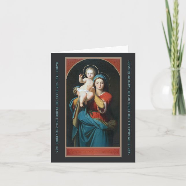 CARTE VINTAGE MADONNA ET ENFANT CHRIST (Devant)