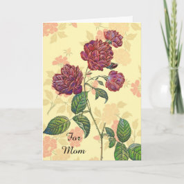 Carte vintage Magenta Rose de la fête des mères