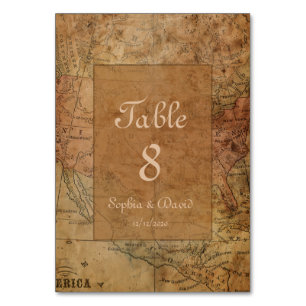 Carte vintage Mariage de destination Monogramme pe