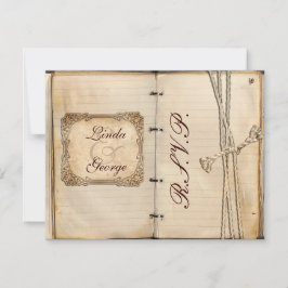 carte vintage mariage rsvp