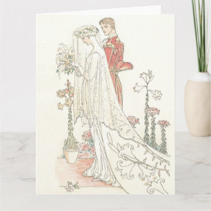 Carte Vintage mariée et de la chambre Vieux Mariage