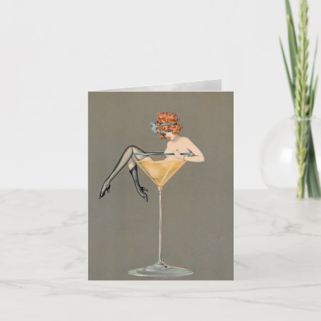 Carte vintage "Martini Glass" (Devant)