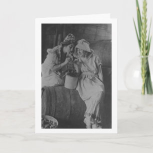 Carte Vintage - Meilleurs amis et alcool,