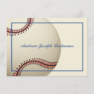 Carte vintage Merci de base-ball