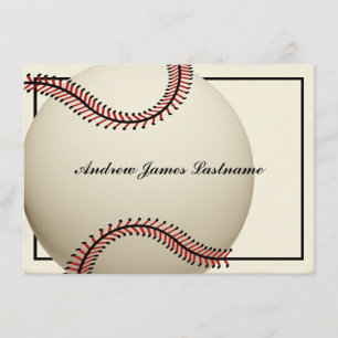 Carte vintage Merci de base-ball