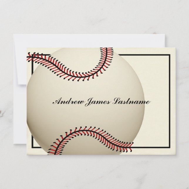 Carte vintage Merci de base-ball (Devant)