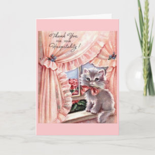 Carte Vintage - Merci pour votre hospitalité,