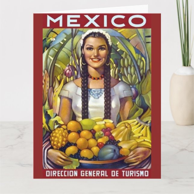 Carte Vintage Mexique Travel Tourisme Publicité (Devant)