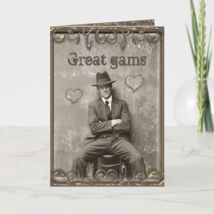 Carte Vintage mugshot mafia homme amour drôle romantique