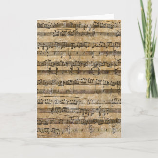 Carte Vintage Music Sheet