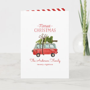 Carte Vintage Noël grange rustique