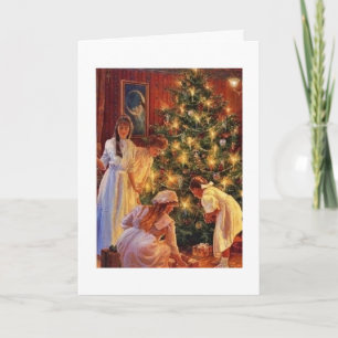 Carte Vintage - Noël matin,