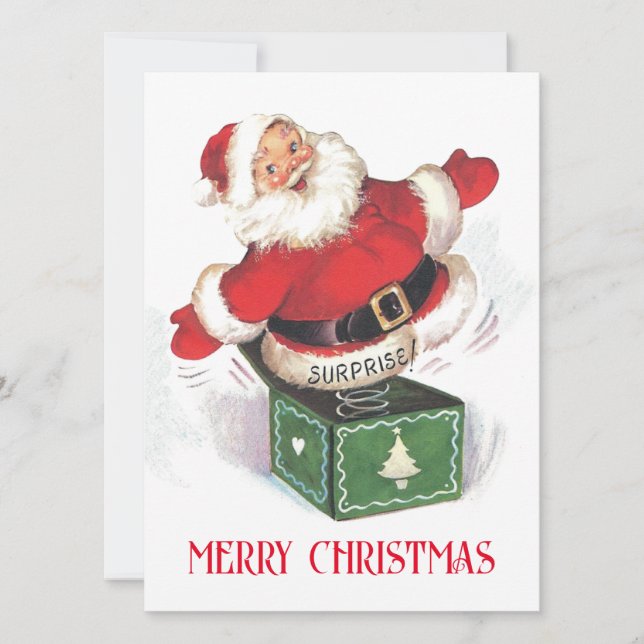 Carte Vintage Noël Père Noël (Devant)