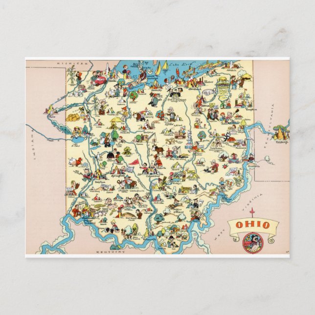 Carte Vintage Ohio Funny (Devant)