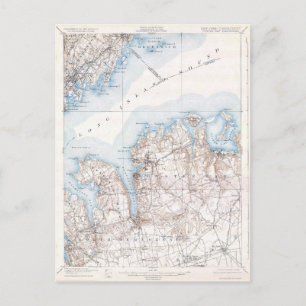 Carte vintage Oyster Bay Long Island New York