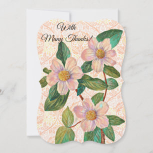 Carte Vintage Pastel Merci Flat Card