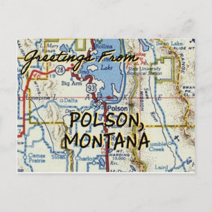 Carte Vintage Polson MT