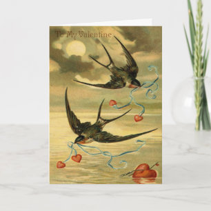 Carte vintage pour la Saint-Valentin