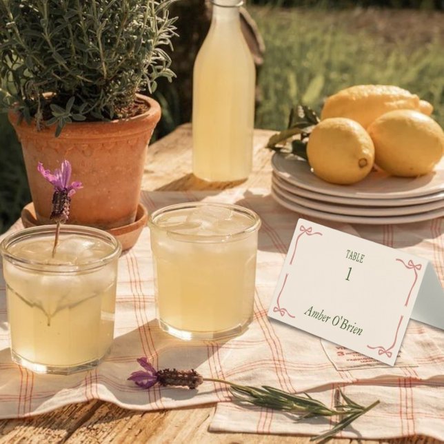 Carte vintage Preppy Mariage Invité Escort & Place (Créateur téléchargé)