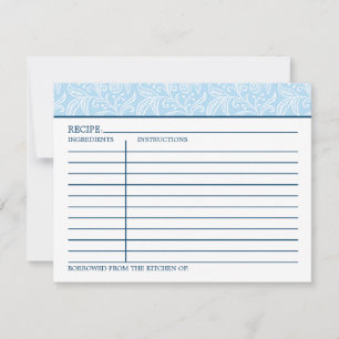 Carte Vintage quelque chose Fête des mariées bleue Recet