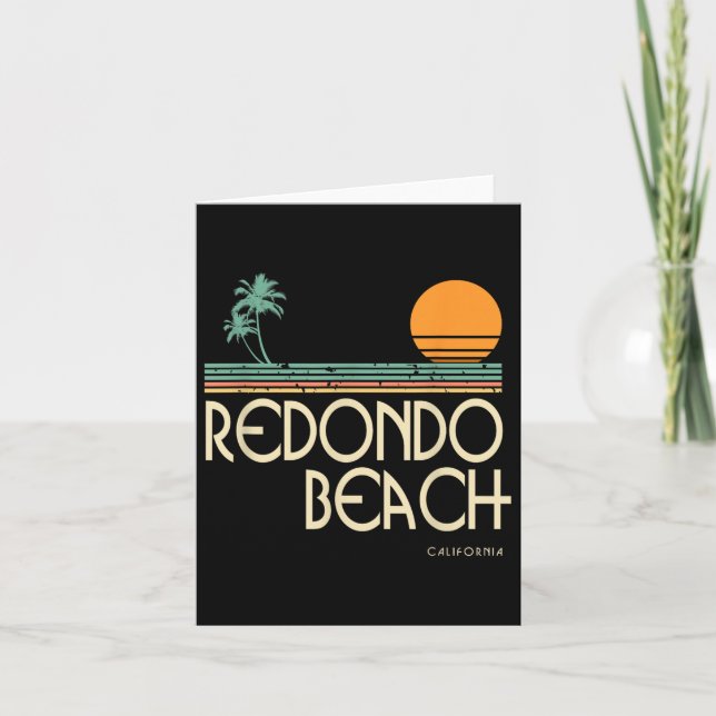 Carte Vintage Redondo Beach Californie (Devant)