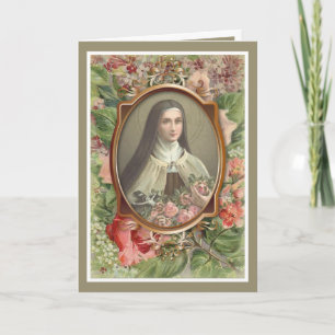 Carte Vintage religieuse St. Therese Carmelite Nun