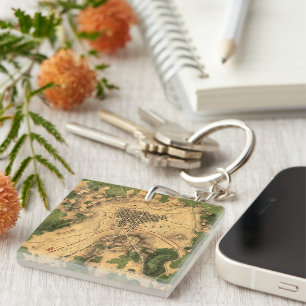 Carte vintage restaurée de la bataille de Gettysbu