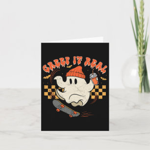 Carte Vintage Retro Halloween Creep It Real Ghost Boy Fa