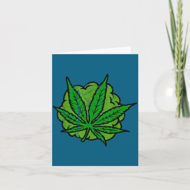 Carte Vintage Retro Weed 2026  (Devant)