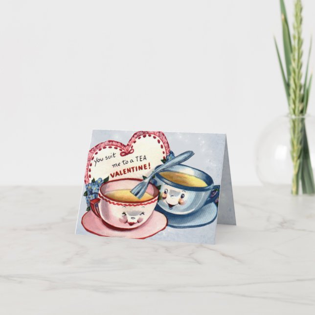 Carte vintage Saint Valentin pour enfants (Devant)